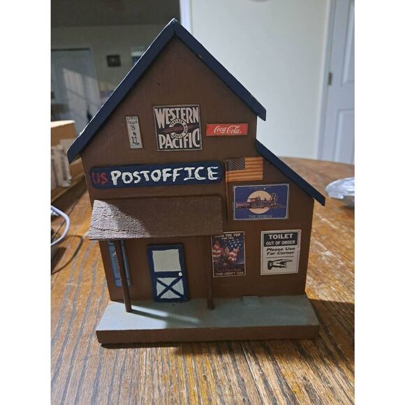 Vintage Handmade Wood Rustic Farmhouse Western Post Office Wall Decor Shadow Box - Picture 1 of 11